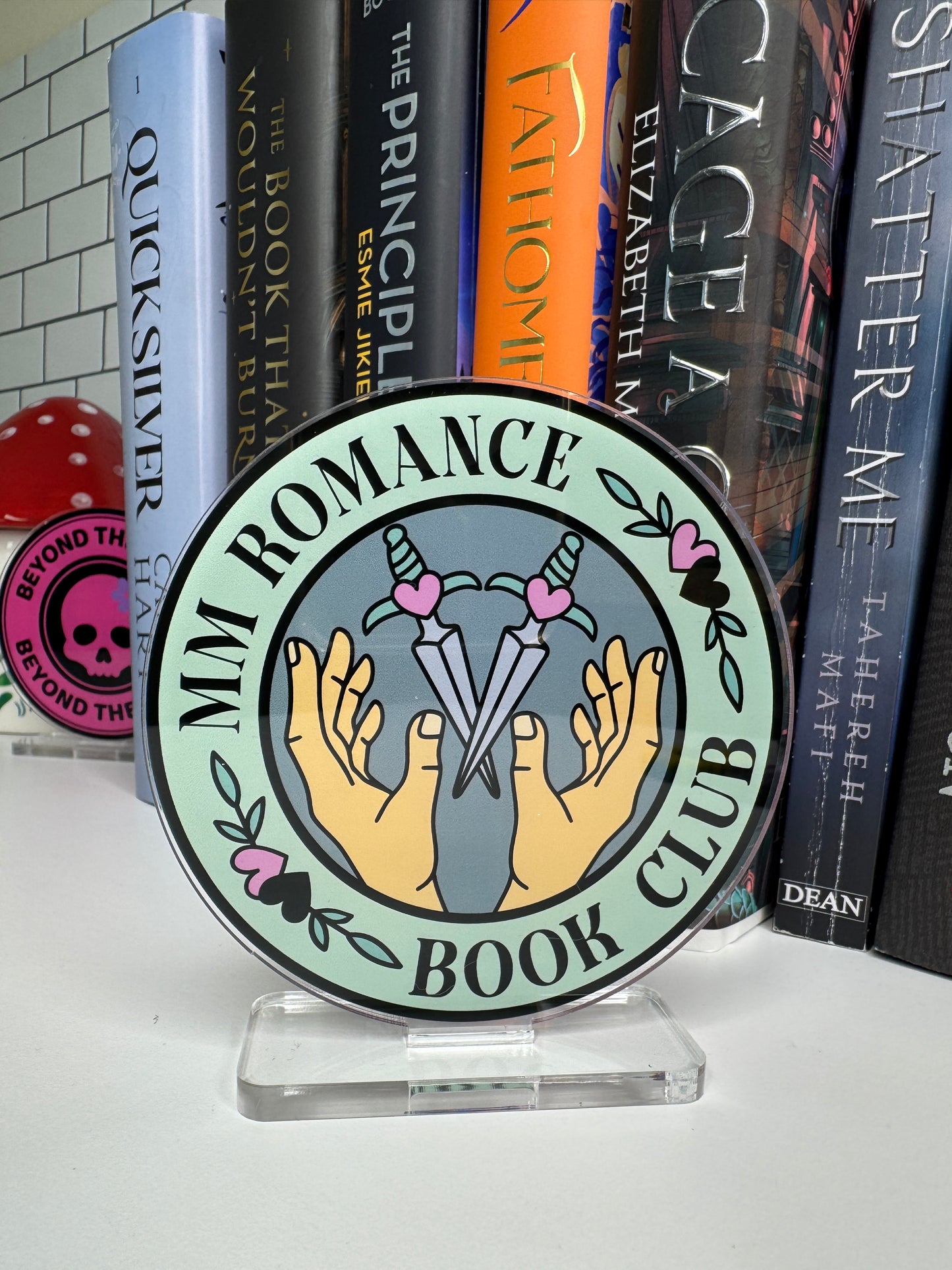 MM Romance Book Club Book Shelf Decor