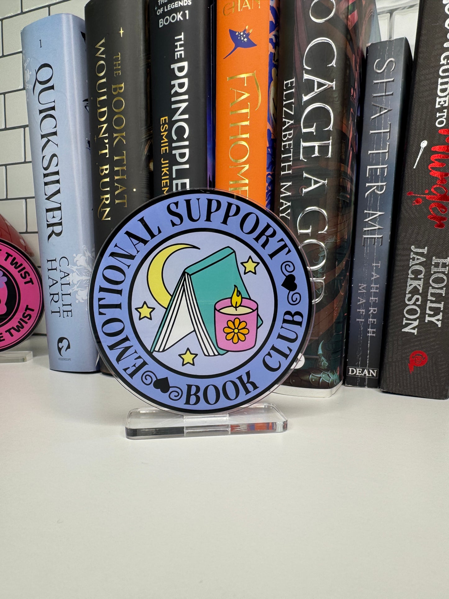 Emotional Support Book Club Book Shelf Decor