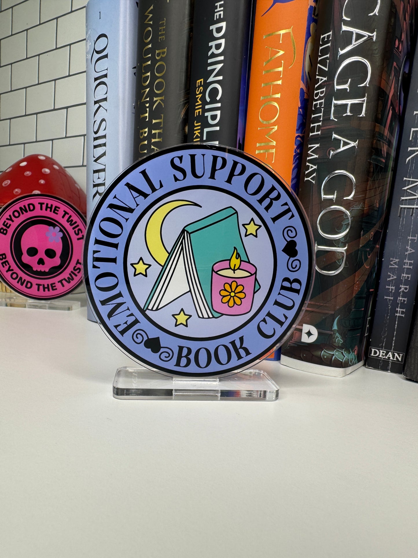 Emotional Support Book Club Book Shelf Decor