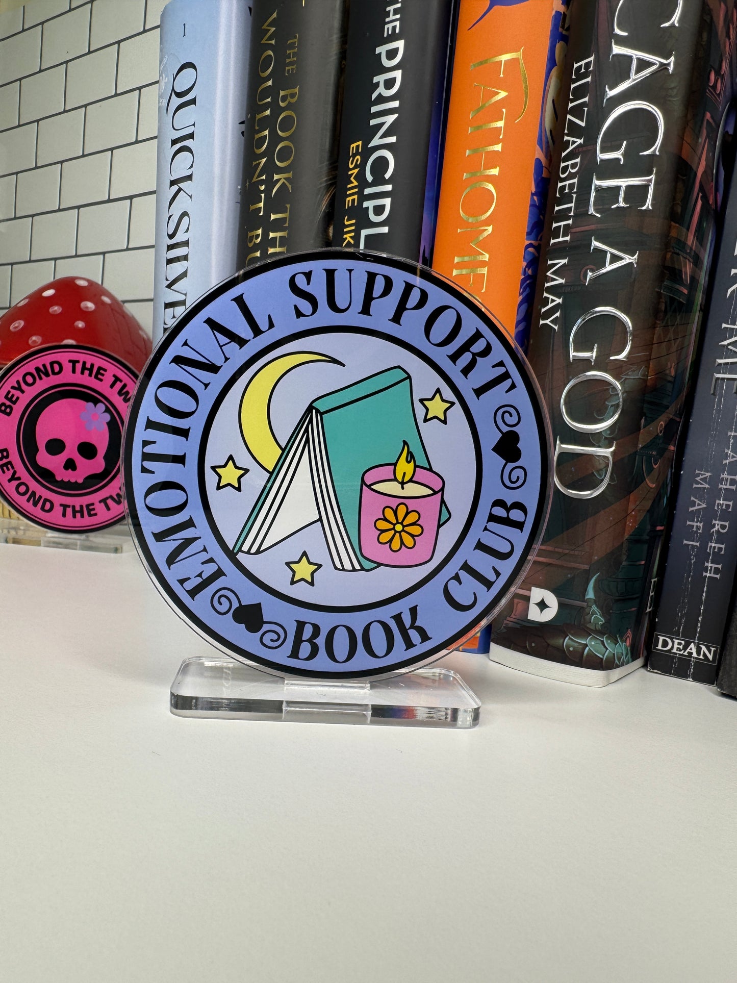 Emotional Support Book Club Book Shelf Decor