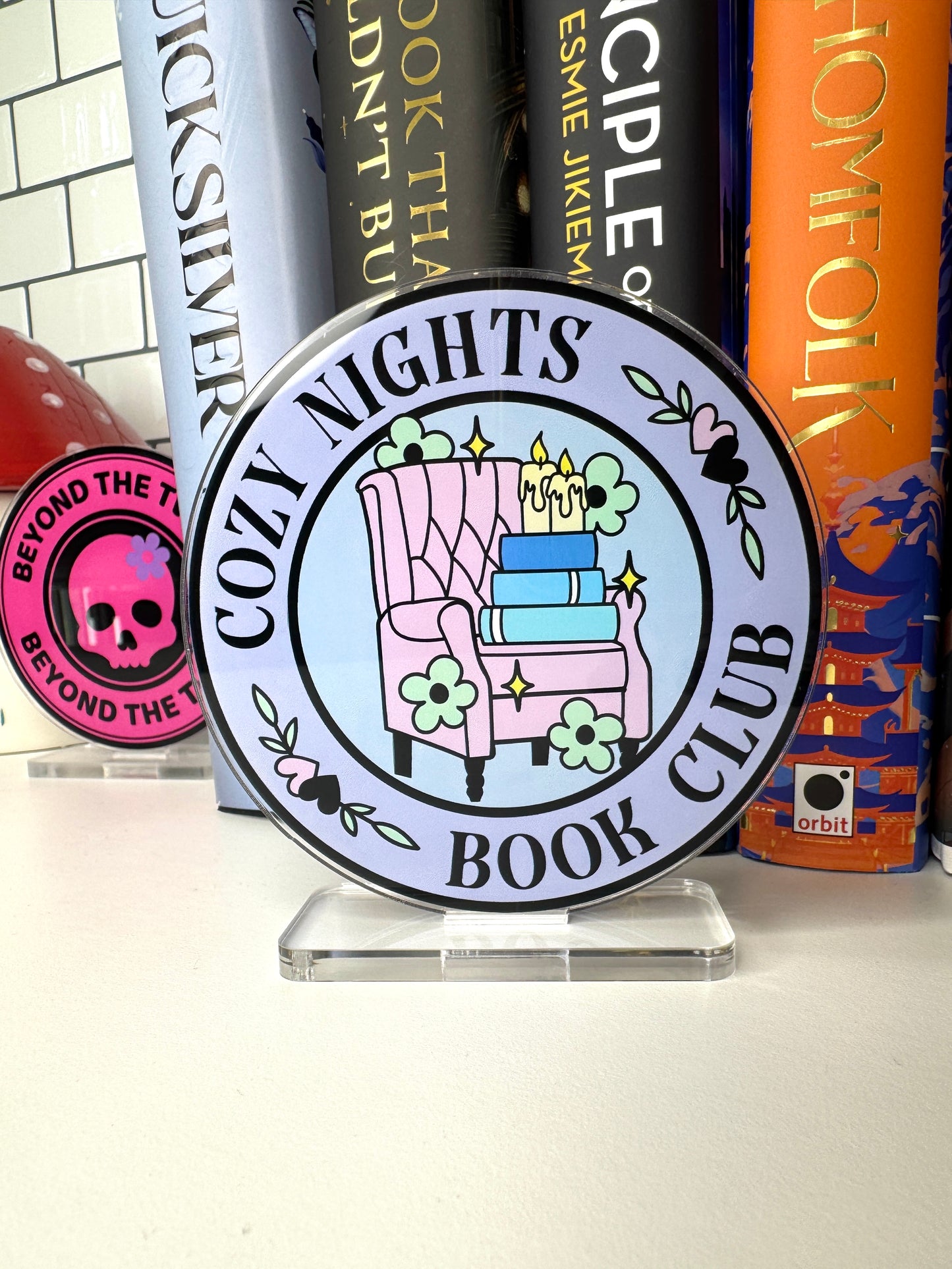 Cozy Nights Book Club Book Shelf Decor