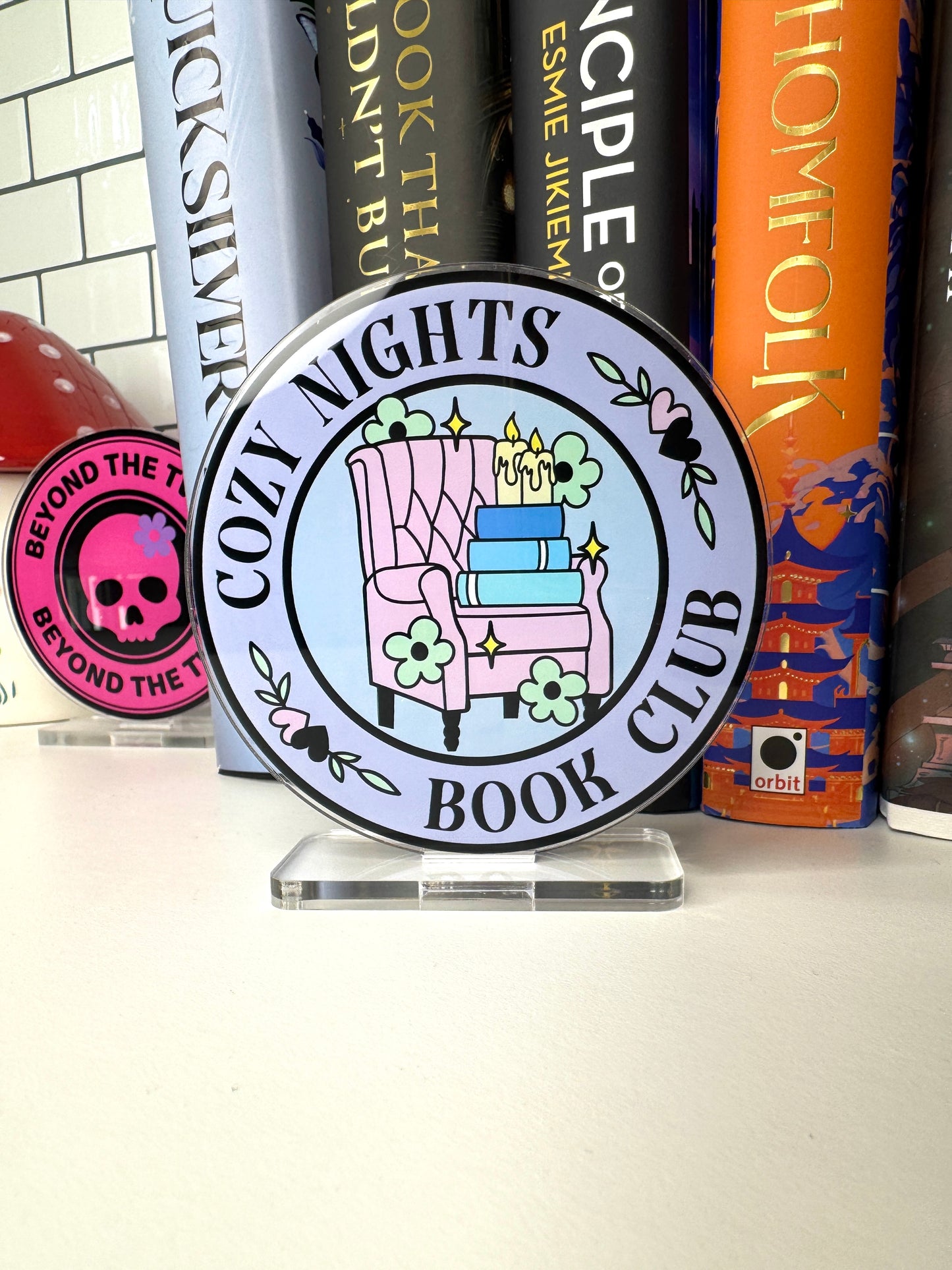 Cozy Nights Book Club Book Shelf Decor