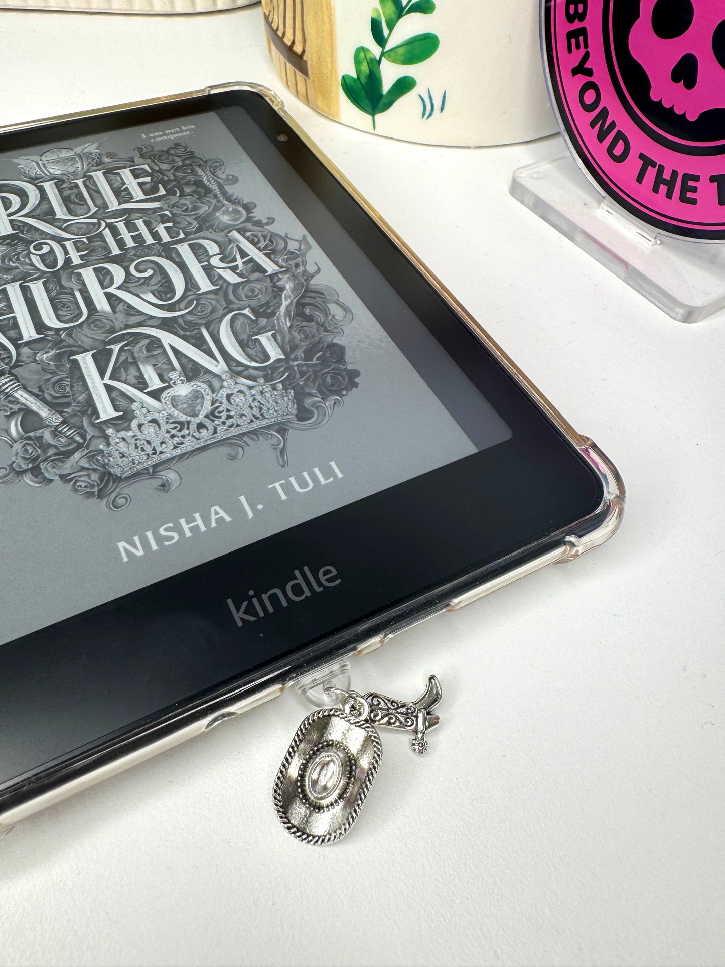 Cowboy Hat and Boot eReader Charm Dust Plug