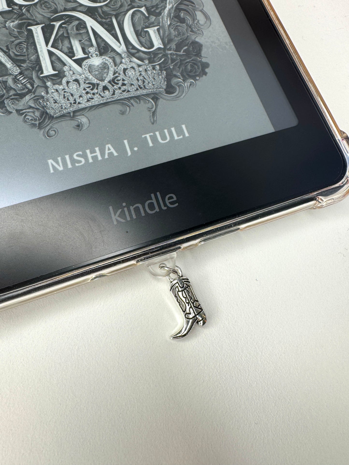 Cowboy Boot eReader Charm Dust Plug