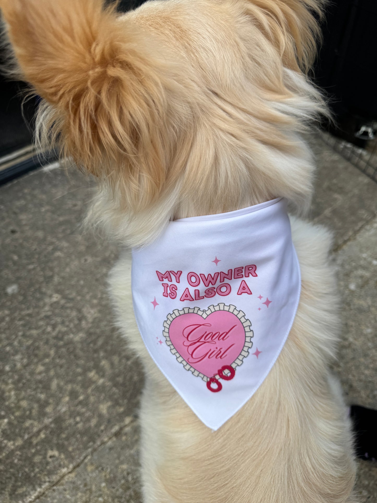 My Owner is Also a Good Girl Doggy Bandana