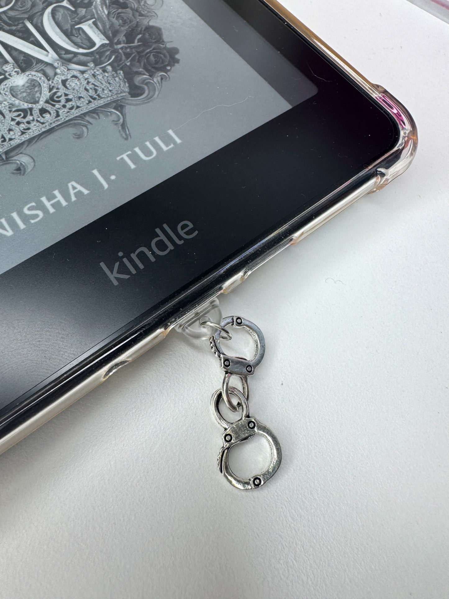 Hand Cuff eReader Charm Dust Plug
