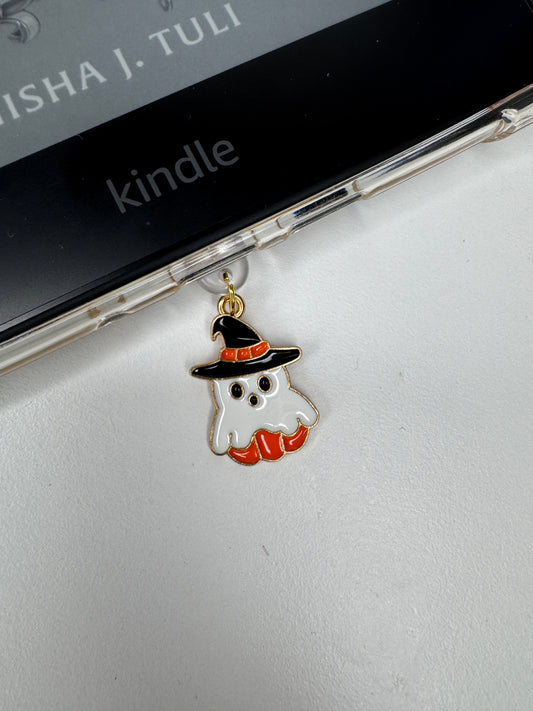 Ghost Pumpkin eReader Charm Dust Plug