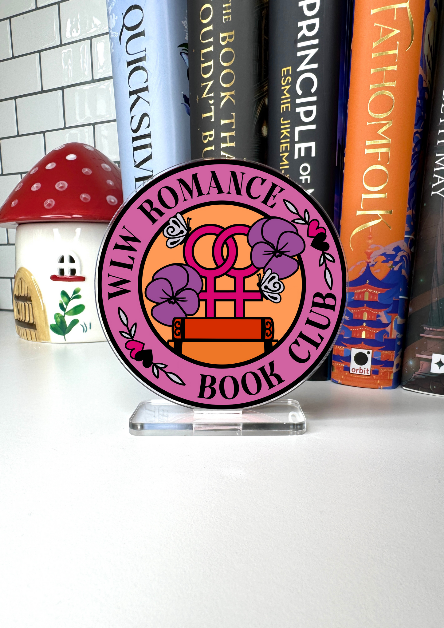 WLW Book Club Book Shelf Decor