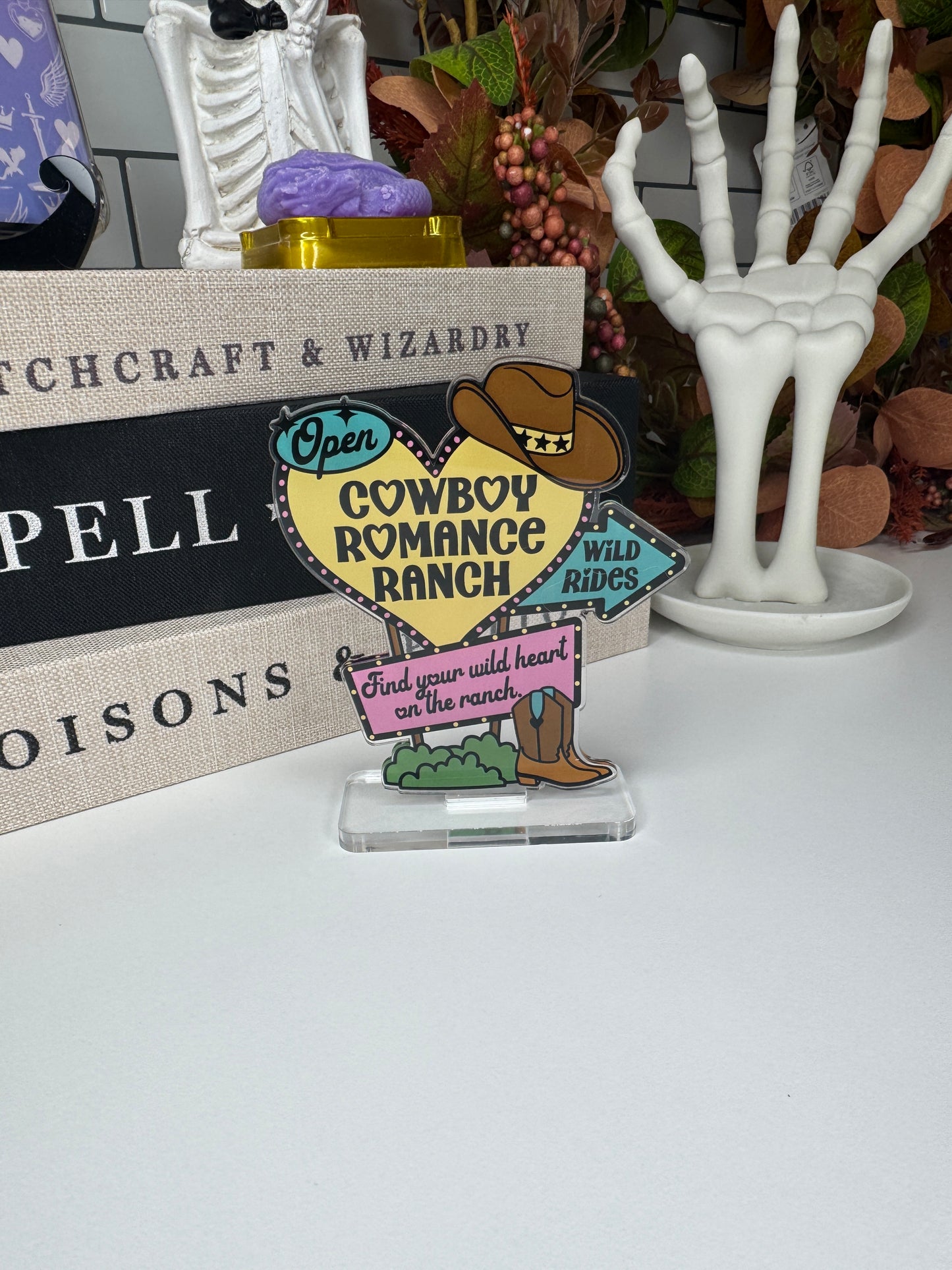 Cowboy Romance Ranch Book Shelf Decor