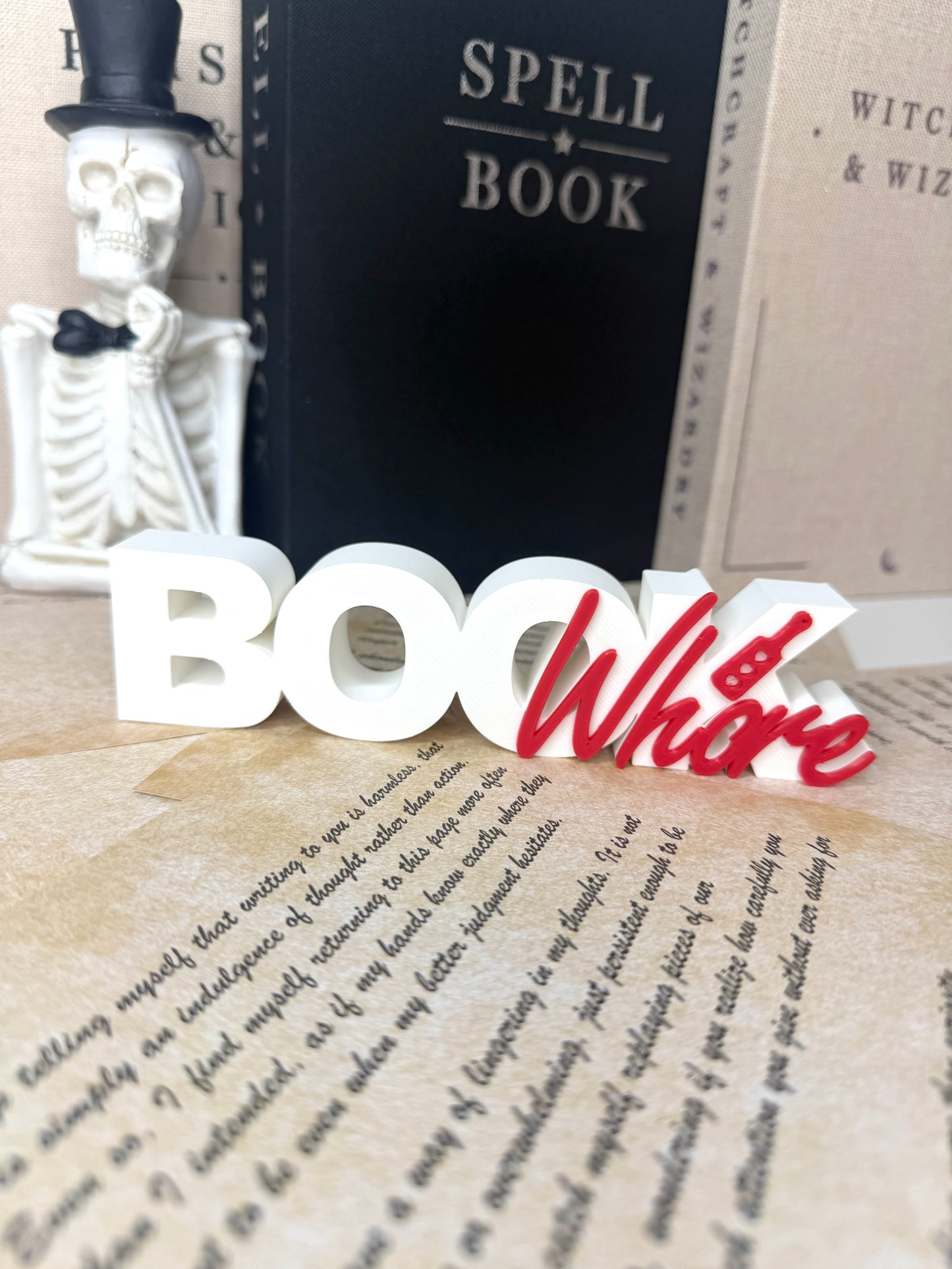 BOOK WH*RE SHELF DECOR SIGN
