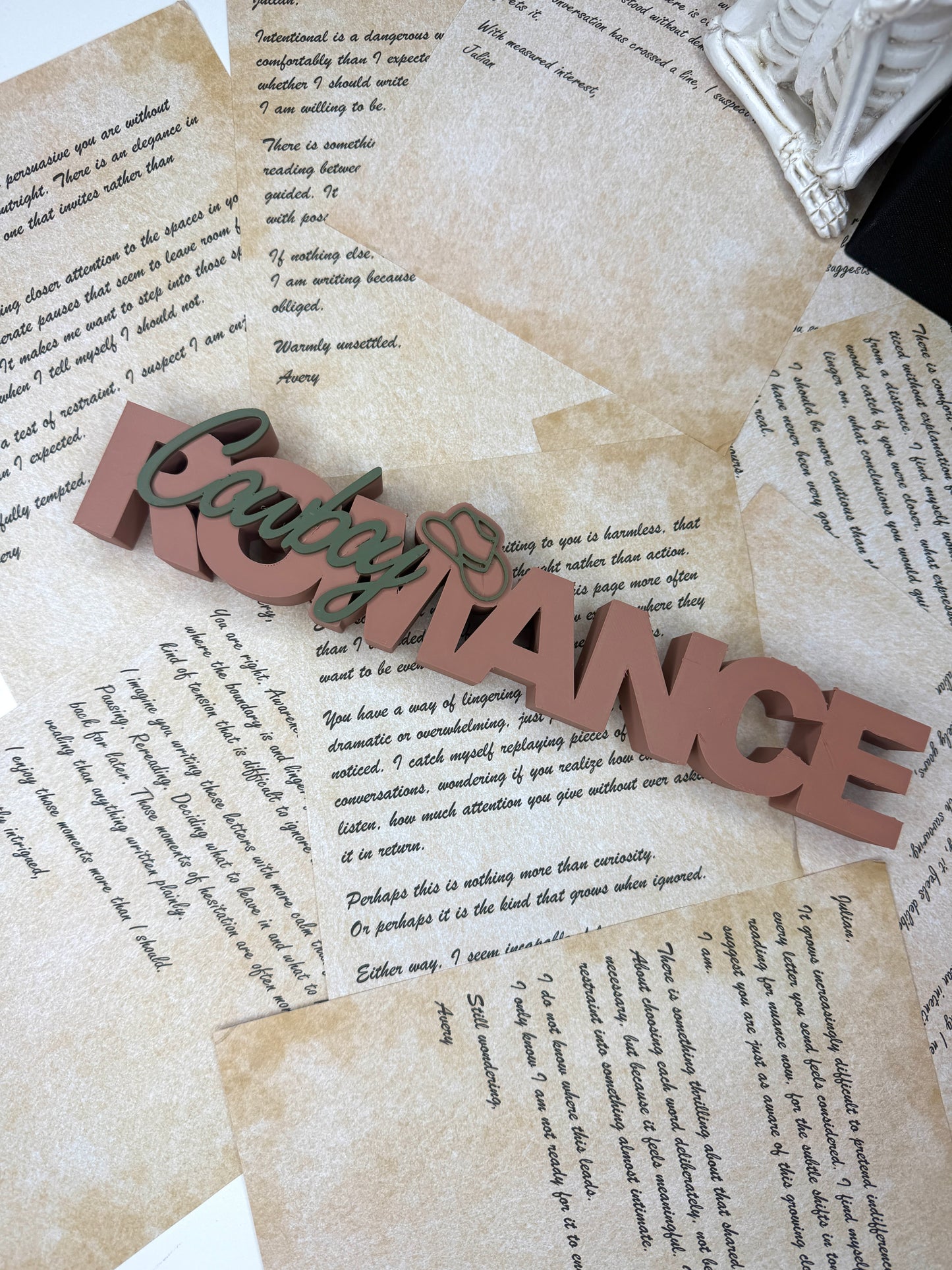 COWBOY ROMANCE SHELF DECOR SIGN