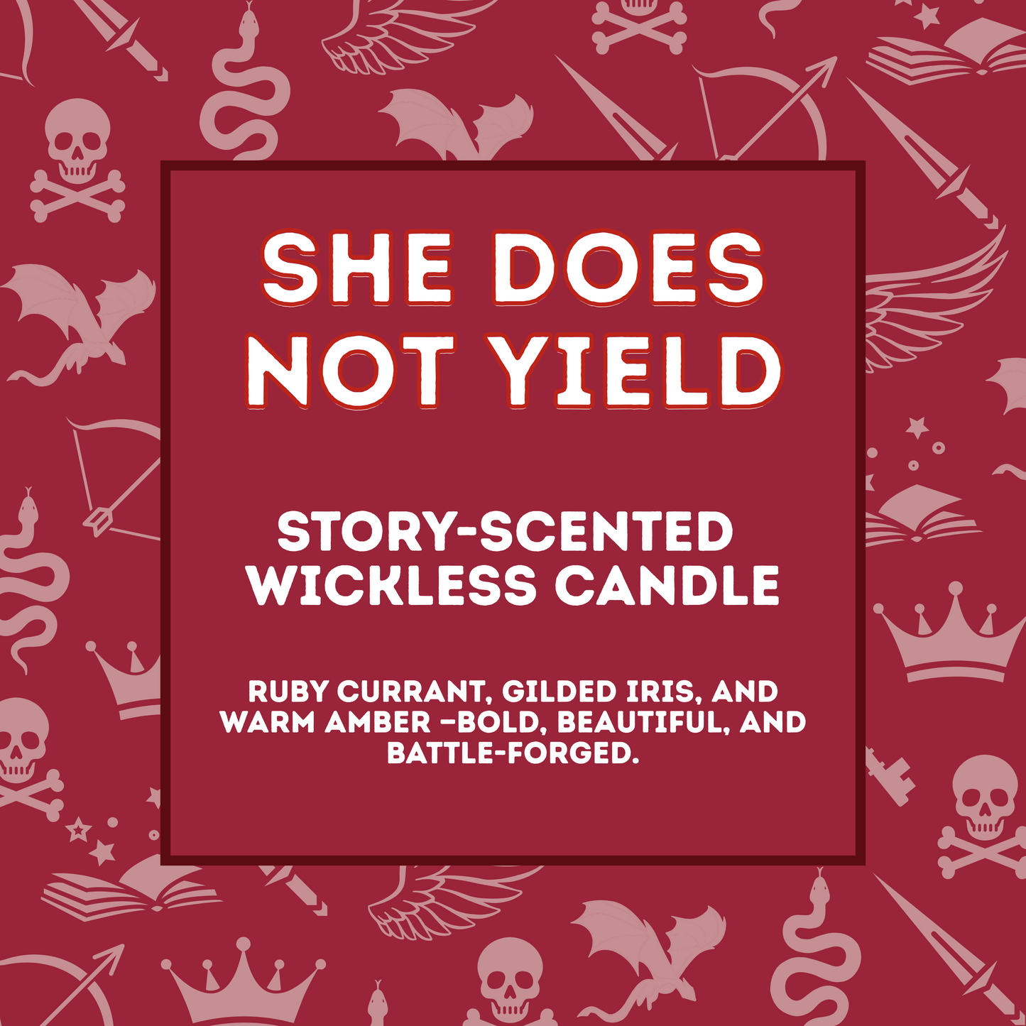 She Does Not Yield - Story Scented Wickless Candle - 200g