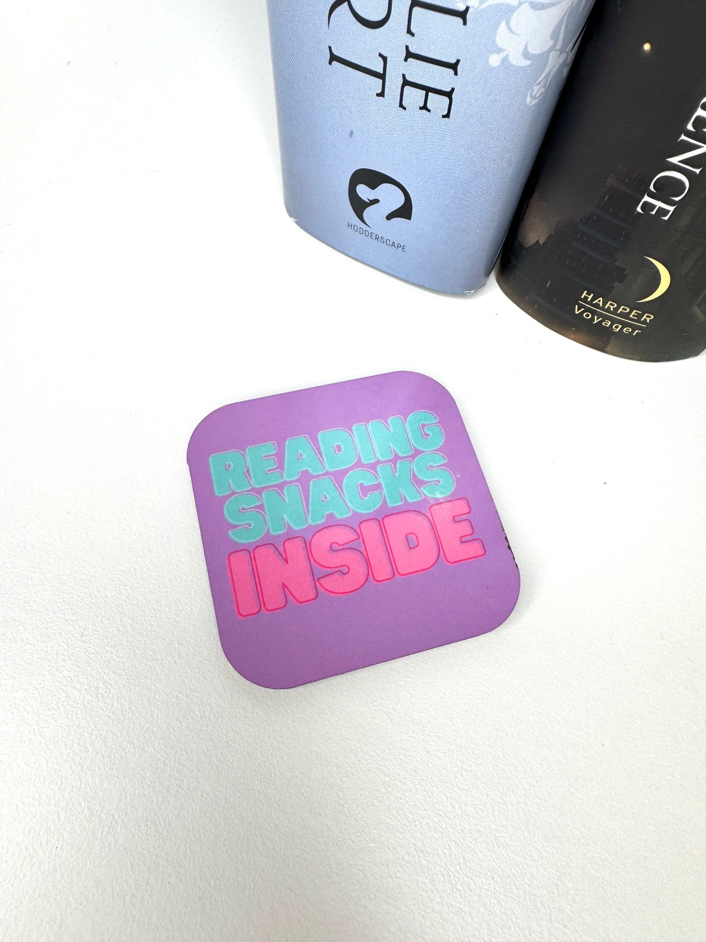 Reading Snacks Inside Fridge Magnet