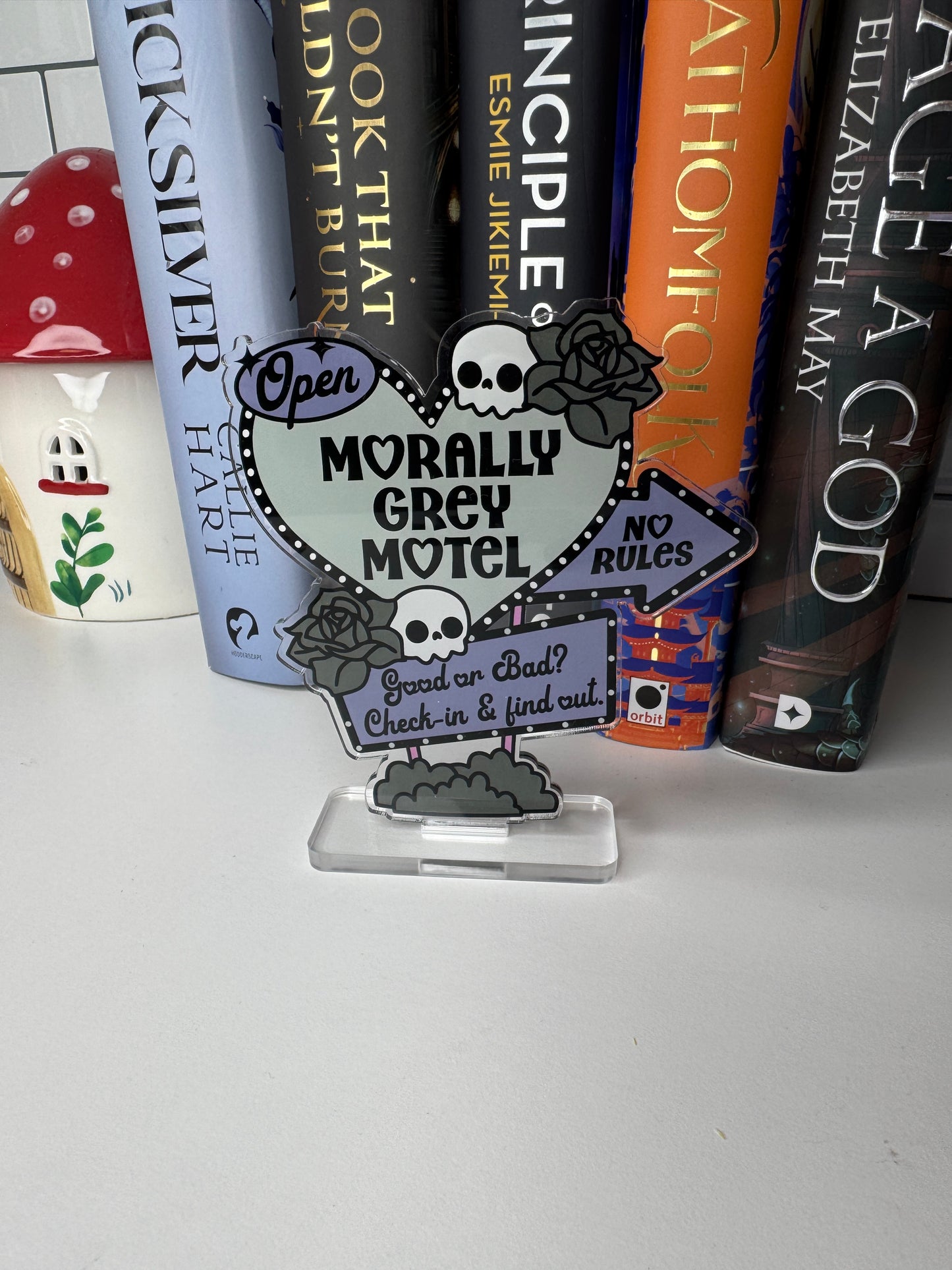 Morally Grey Motel Book Shelf Decor