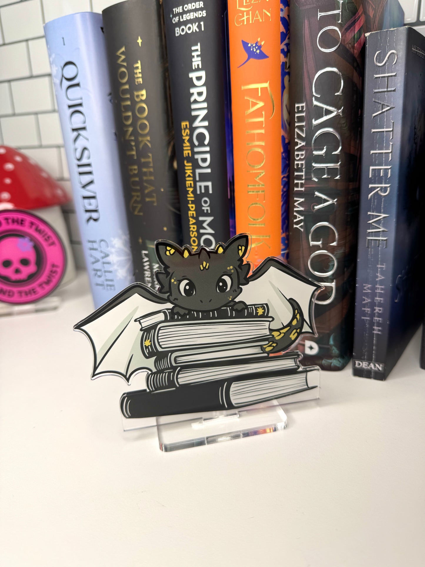 Cute Book Dragon Book Club Book Shelf Decor