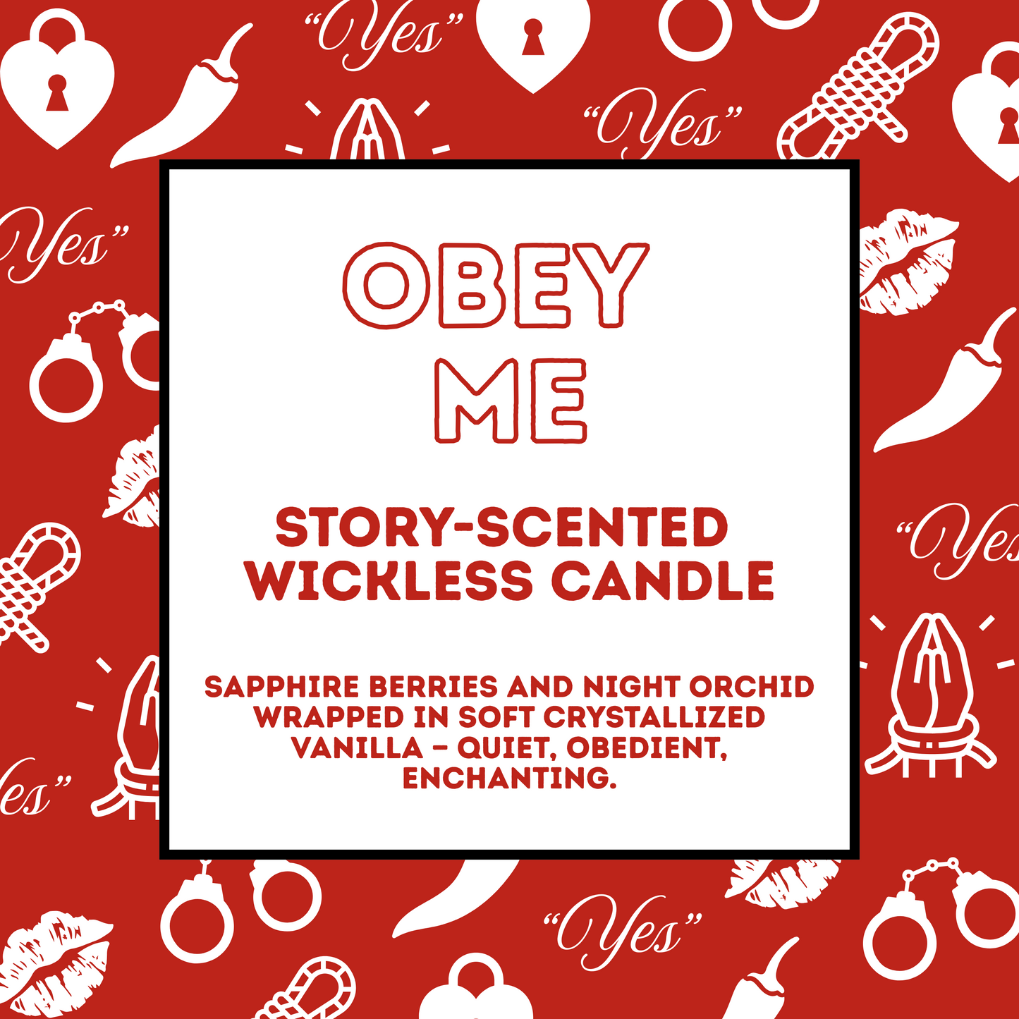 Obey Me - Story Scented Wickless Candle - 200g