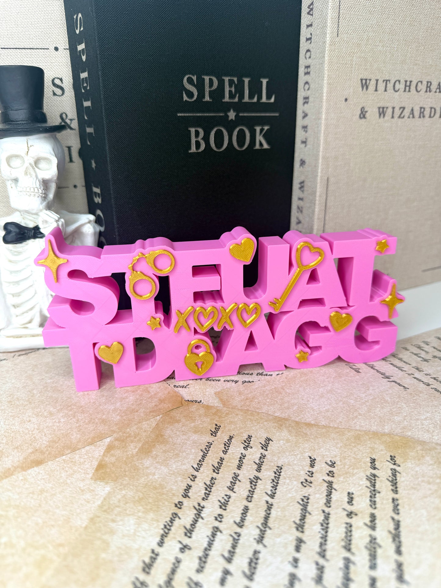 STFUATTDLAGG SHELF DECOR SIGN