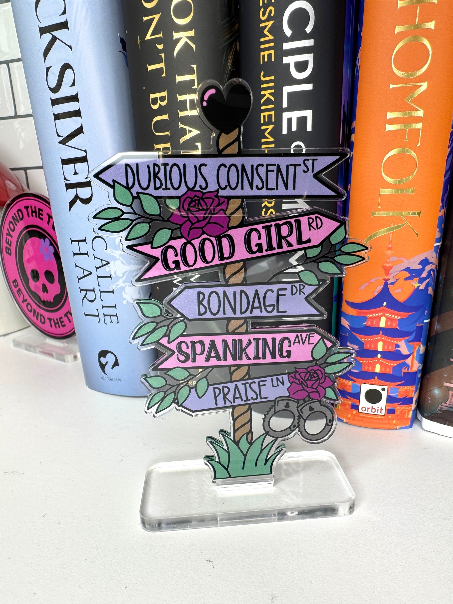 Kinky Street Sign Book Shelf Decor