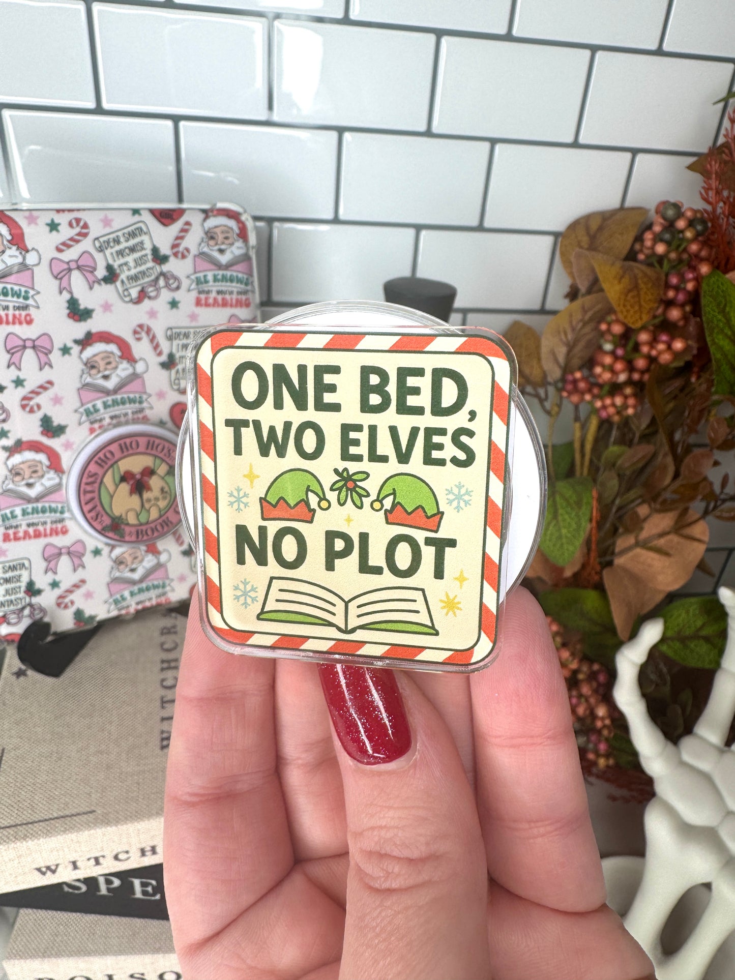 One Bed, Two Elves eReader Grip