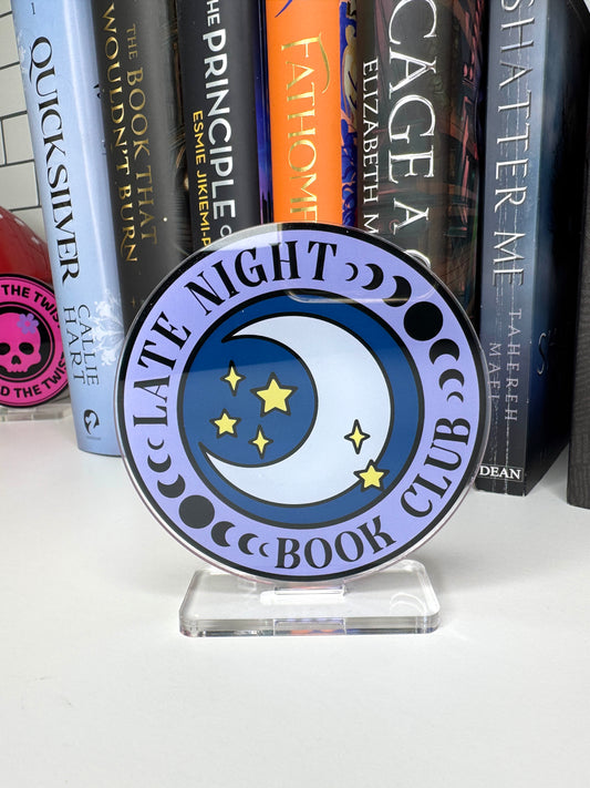 Late Night Book Club Book Shelf Decor