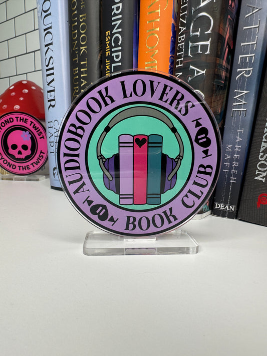Audiobook Lovers Book Club Book Shelf Decor