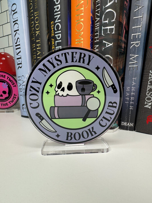 Cozy Mystery Book Club Book Shelf Decor