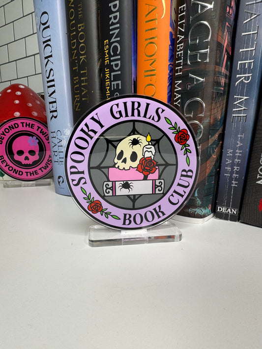 Spooky Girls Book Club Book Shelf Decor