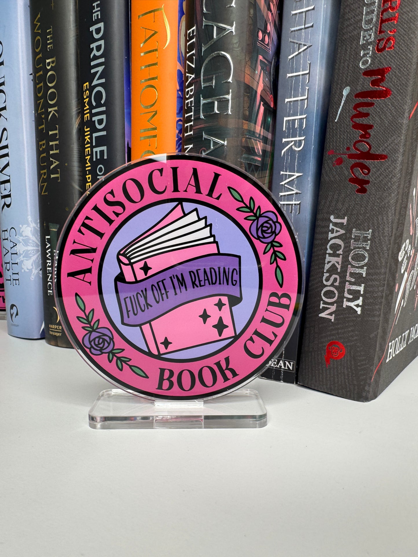 Antisocial Book Club Book Shelf Decor