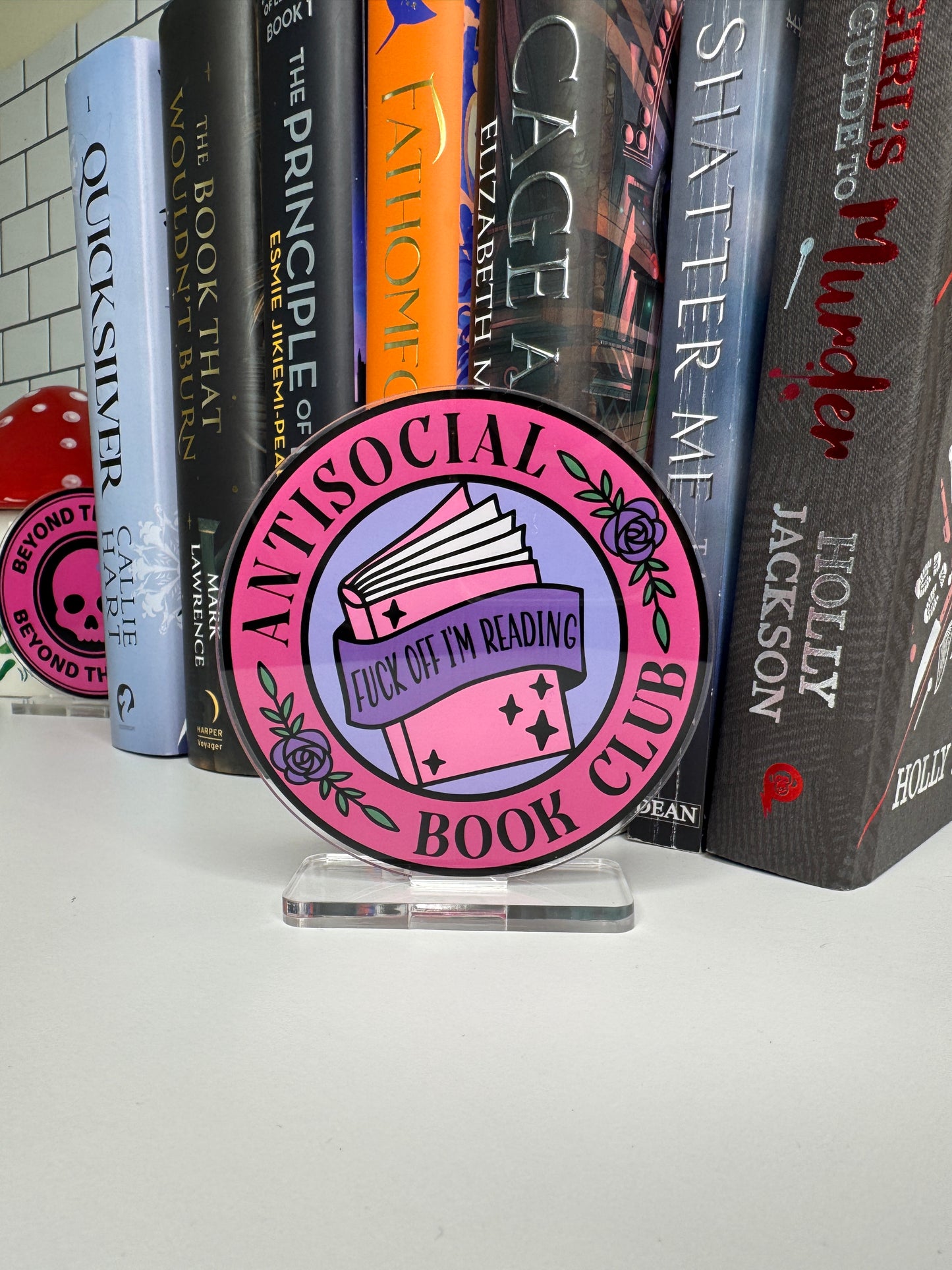 Antisocial Book Club Book Shelf Decor