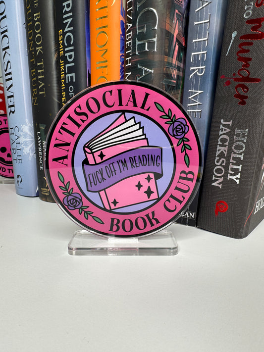 Antisocial Book Club Book Shelf Decor