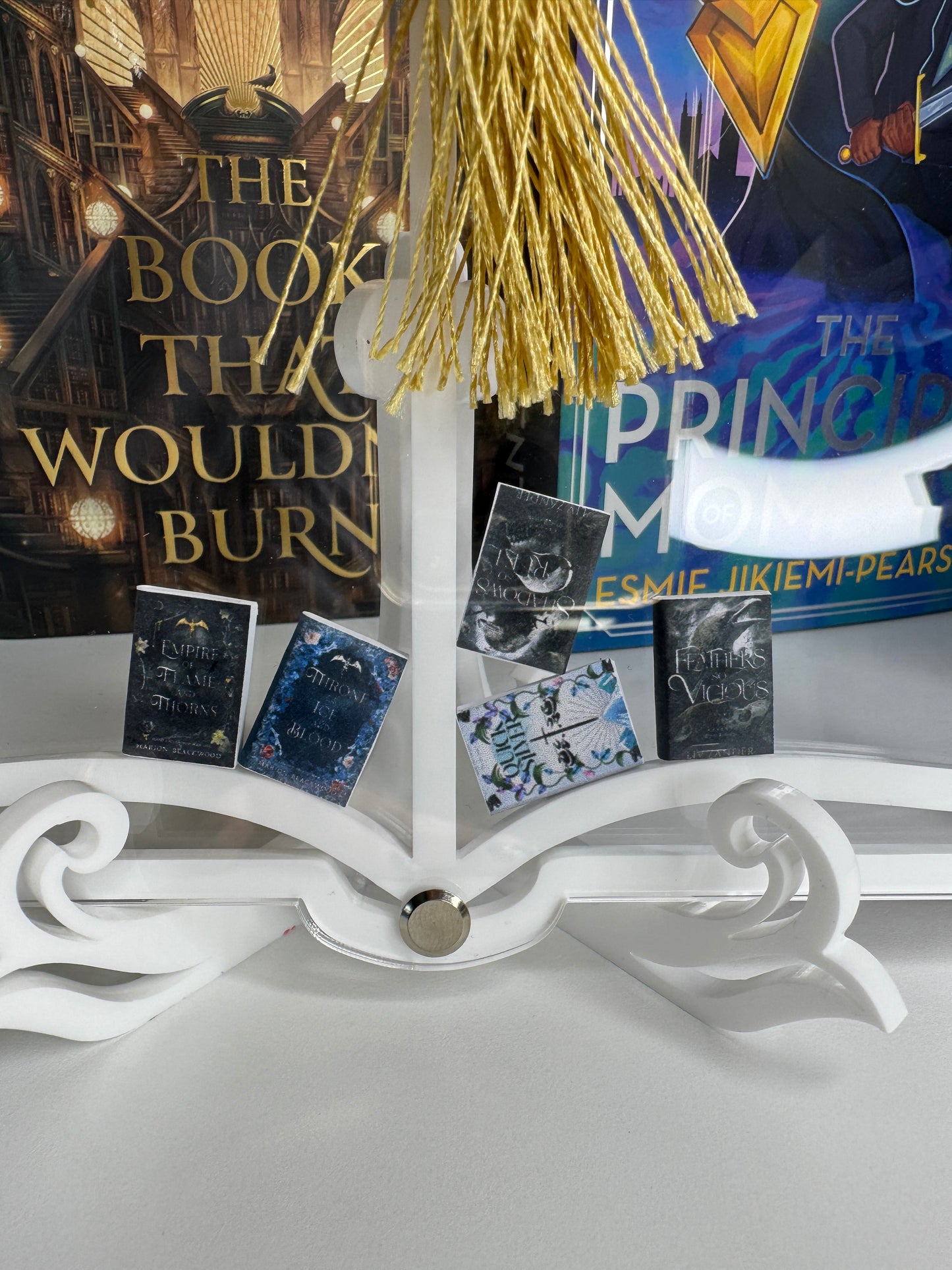 "Read Digitally, Never Forgotten" Book Shelf Display
