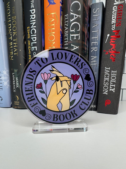 Friends to Lovers Book Club Book Shelf Decor