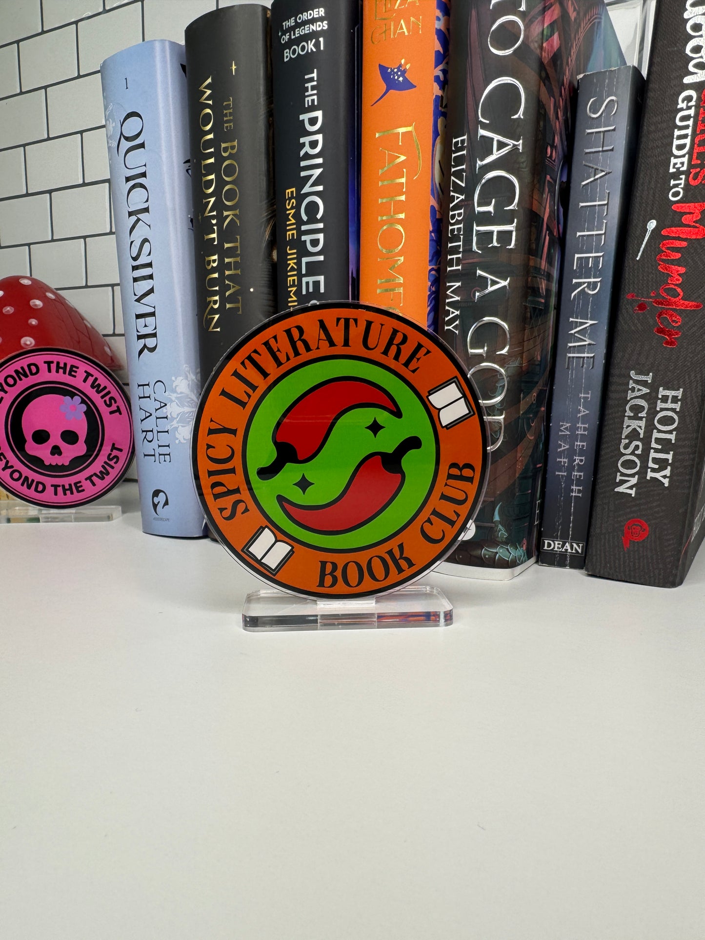 Spicy Literature Book Club Book Shelf Decor
