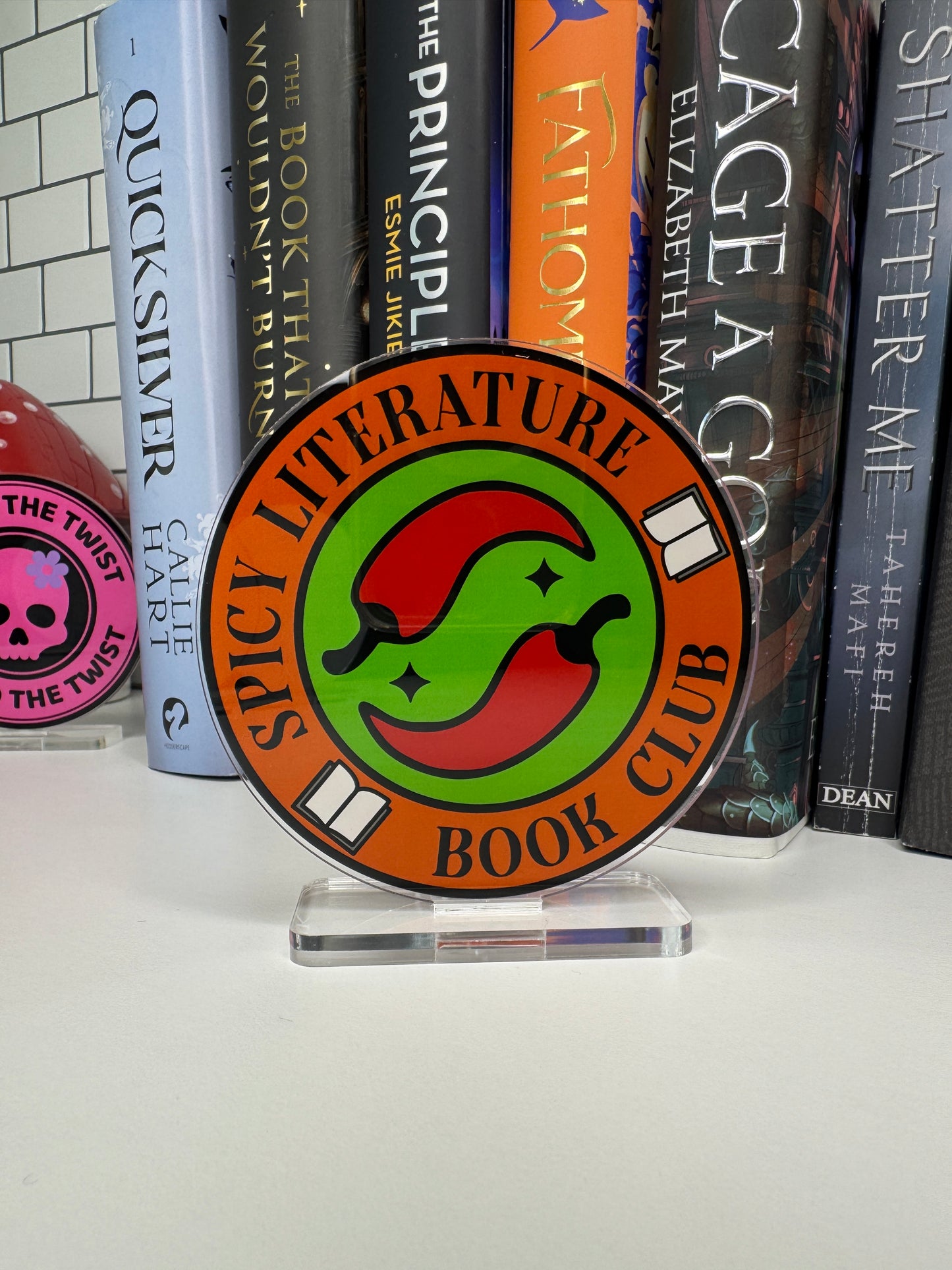 Spicy Literature Book Club Book Shelf Decor