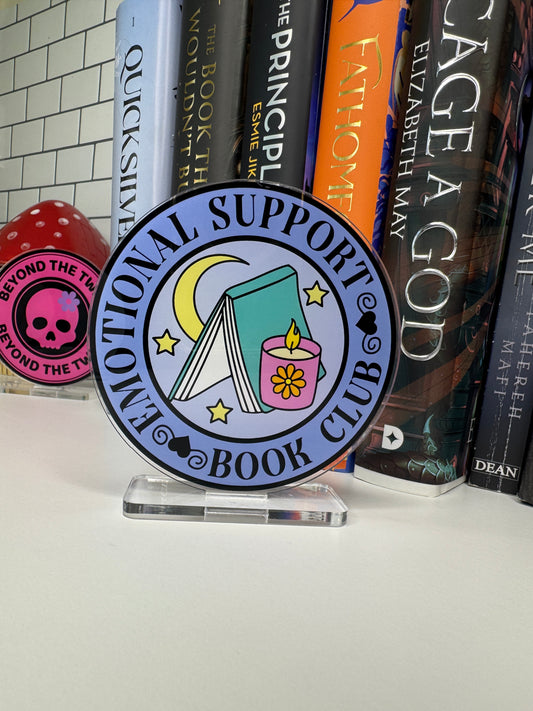 Emotional Support Book Club Book Shelf Decor