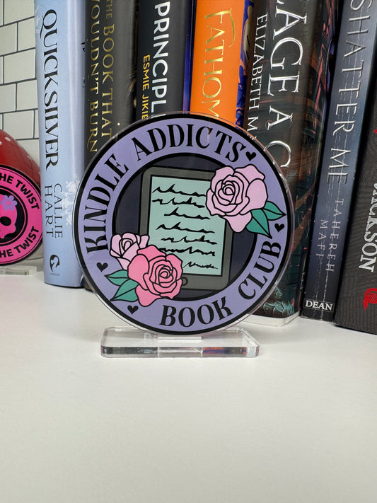 Kindle Addicts Book Club Book Shelf Decor