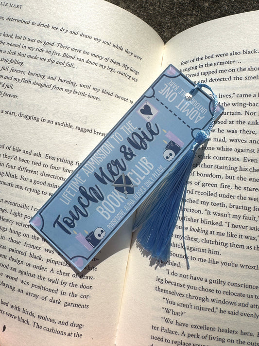 Touch Her & Die Book Club Bookmark