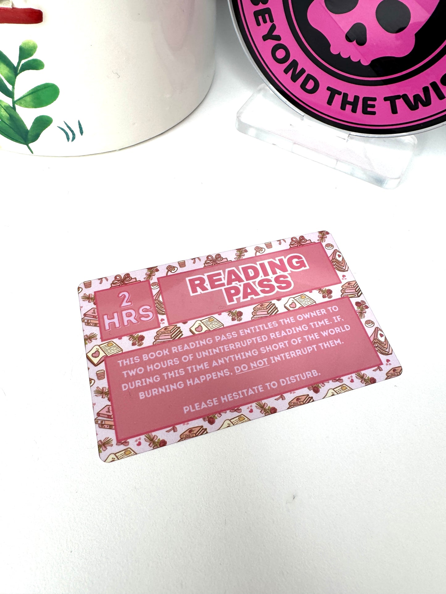 Funny Metal Reading Pass Card