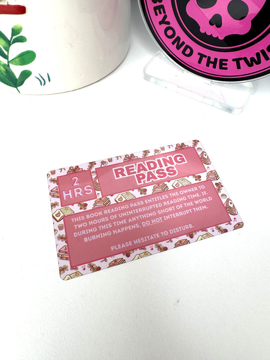 Funny Metal Reading Pass Card