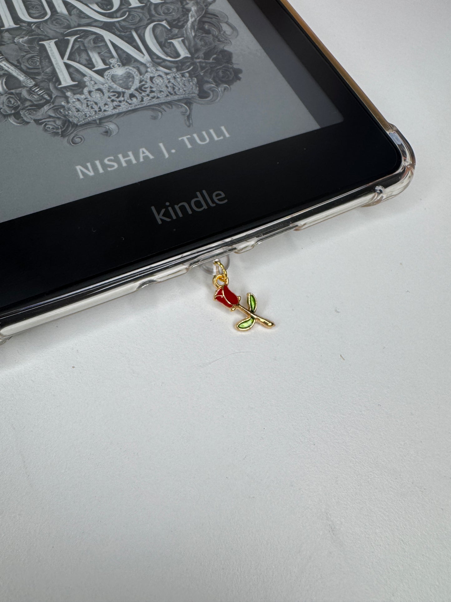 Rose eReader Charm Dust Plug