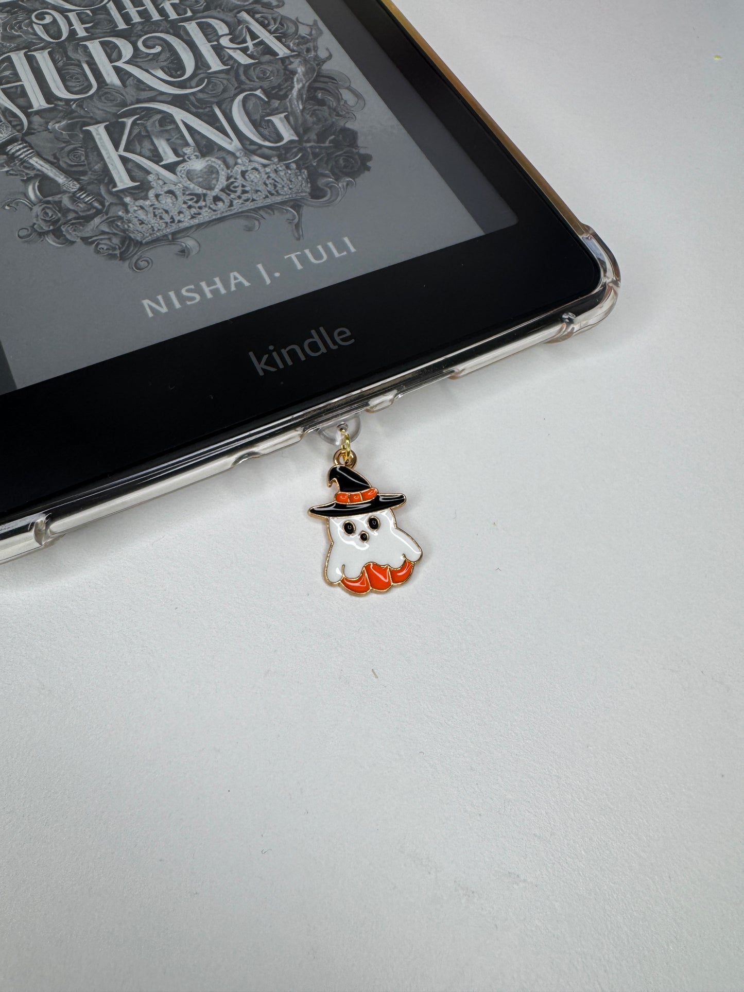 Ghost Pumpkin eReader Charm Dust Plug