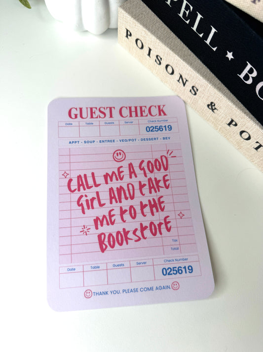 Take me to the Bookstore Kindle Insert