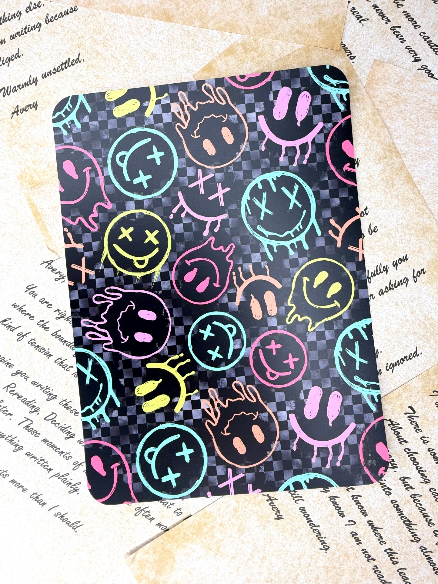 Neon Graffiti Smiles Kindle Insert
