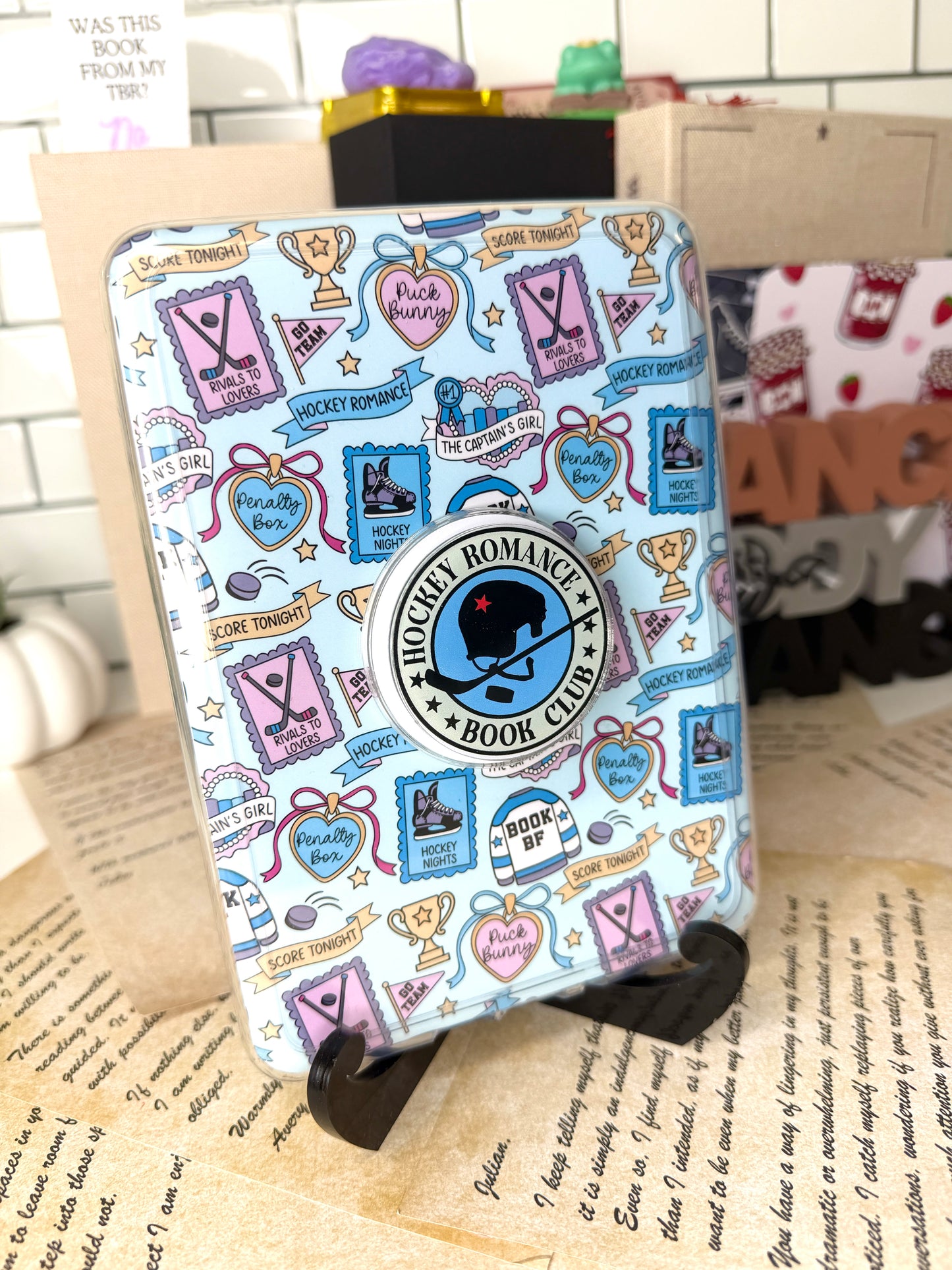 Hockey Romance Pattern Kindle Insert