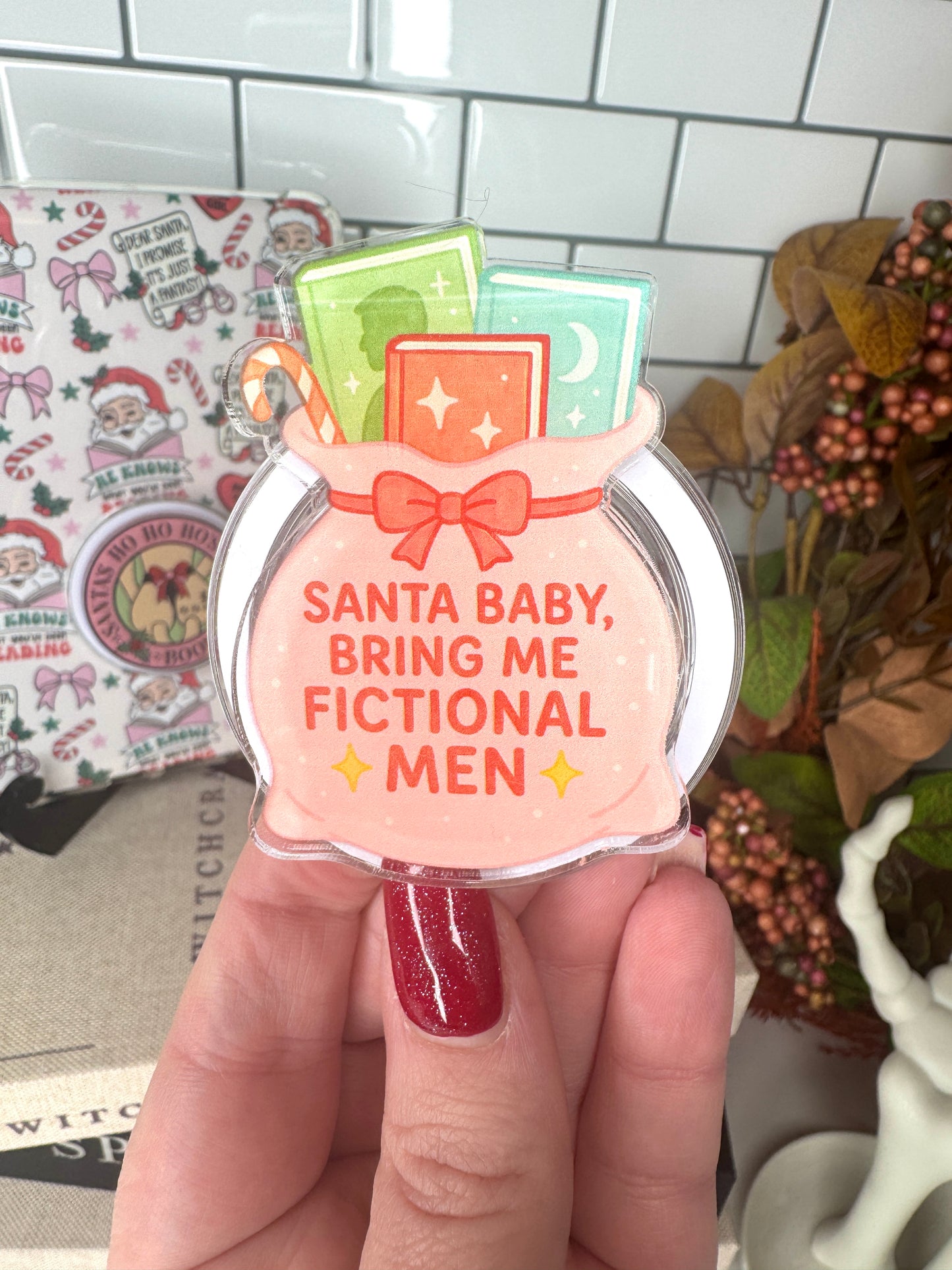 Santa Bring Me Fictional Men eReader Grip
