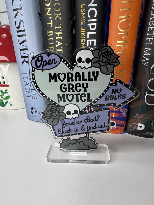 Morally Grey Motel Book Shelf Decor