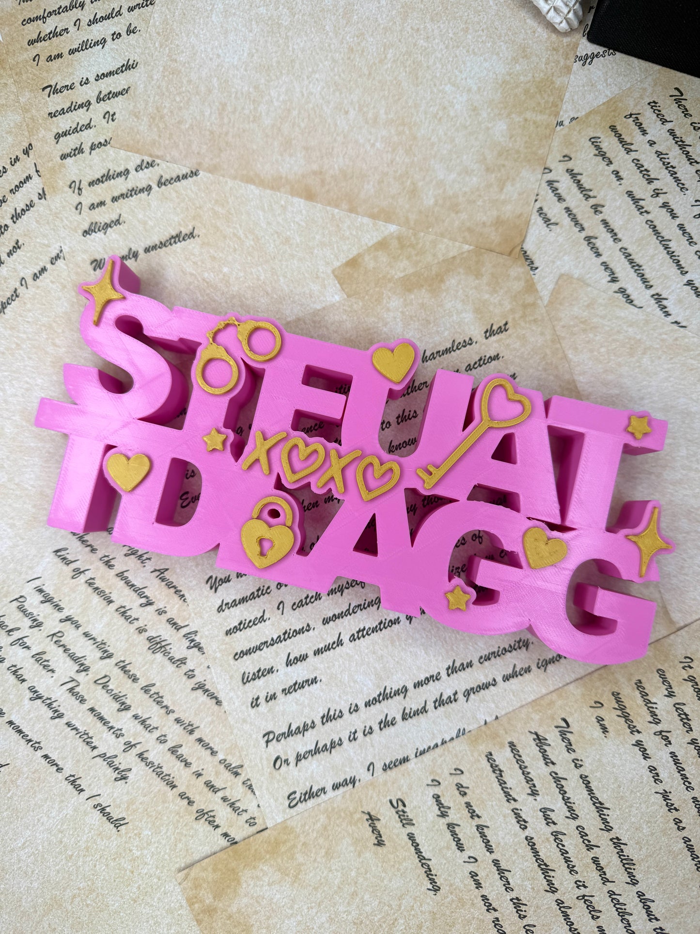 STFUATTDLAGG SHELF DECOR SIGN