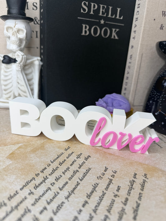 BOOK LOVER SHELF DECOR SIGN