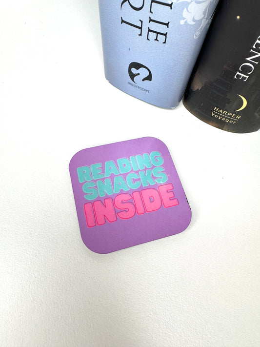 Reading Snacks Inside Fridge Magnet