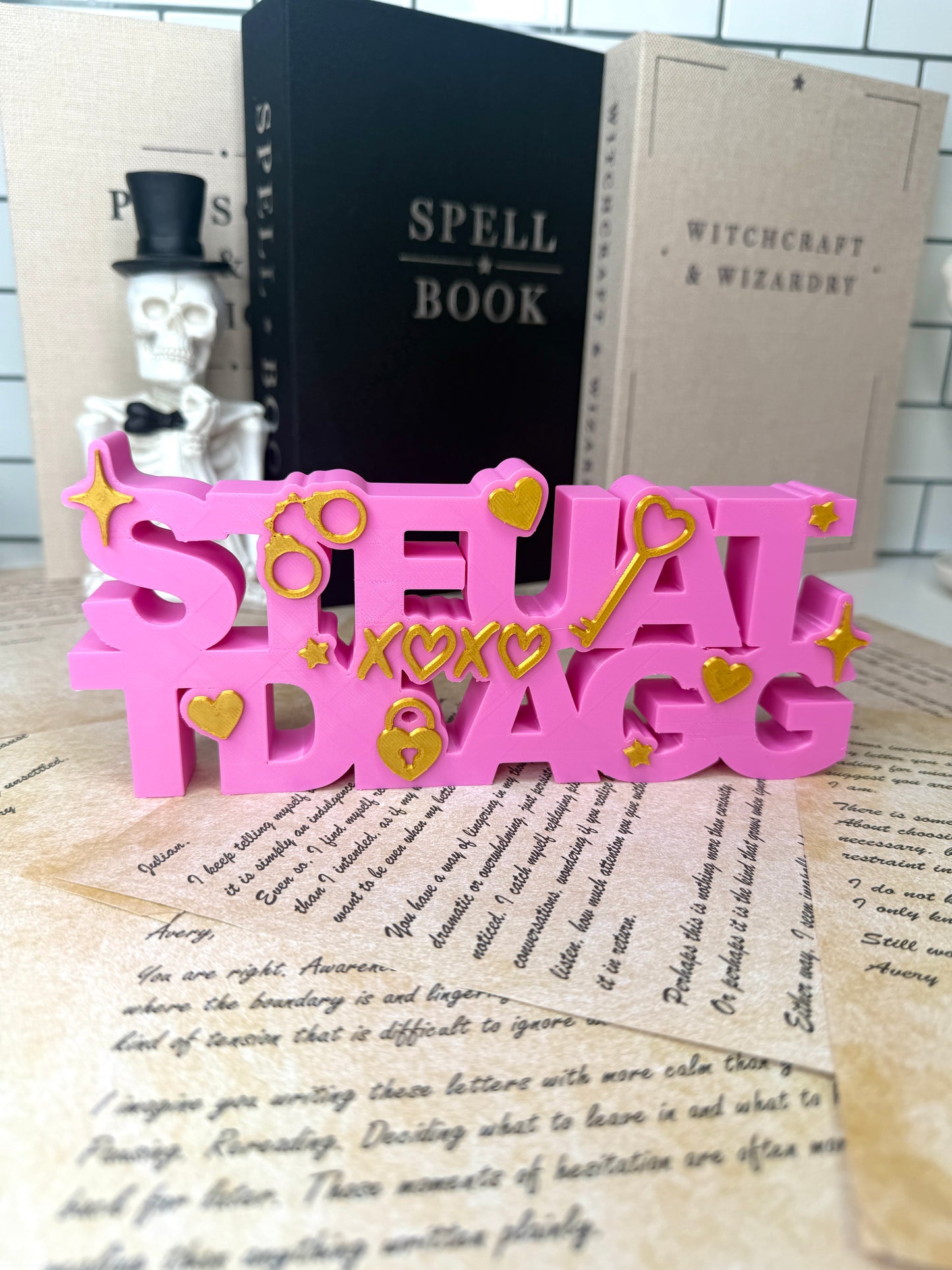 STFUATTDLAGG SHELF DECOR SIGN
